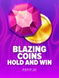 blazing coins hold and win slot logo